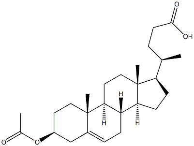 Chol-5-en-24-oic acid,3-(acetyloxy)-, (3b)- Structure