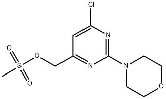 4-Pyrimidinemethanol, 6-chloro-2-(4-morpholinyl)-, 4-methanesulfonate 구조식 이미지