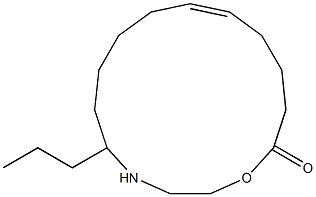 1-Oxa-4-azacyclopentadec-10-en-15-one, 5-propyl- Structure