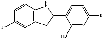 5-bromo-2-(5-bromoindolin-2-yl)phenol 구조식 이미지