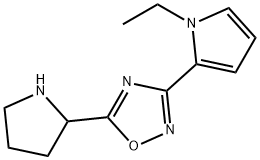 3-(1-ethyl-1H-pyrrol-2-yl)-5-(pyrrolidin-2-yl)-1,2,4-oxadiazole Structure