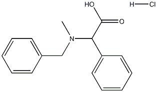 2-[BENZYL(METHYL)AMINO]-2-PHENYLACETIC ACID HCL 구조식 이미지