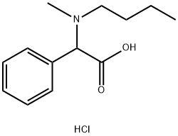 2-[BUTYL(METHYL)AMINO]-2-PHENYLACETIC ACID HCL Structure