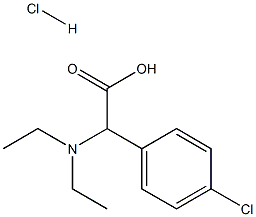 (4-CHLOROPHENYL)(DIETHYLAMINO)ACETIC ACID HCL Structure