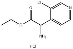 Ethyl 2-amino-2-(3-chloropyridin-4-yl)acetate hydrochloride 구조식 이미지