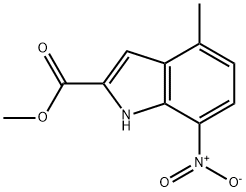 Methyl 4-methyl-7-nitro-1H-indole-2-carboxylate 구조식 이미지