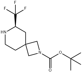 tert-butyl (R)-6-(trifluoromethyl)-2,7-diazaspiro[3.5]nonane-2-carboxylate 구조식 이미지