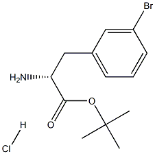 (R)-tert-Butyl 2-amino-3-(3-bromophenyl)propanoate hydrochloride 구조식 이미지