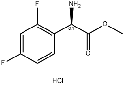 (R)-Methyl 2-amino-2-(2,4-difluorophenyl)acetate hydrochloride Structure