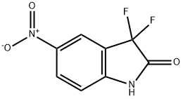 3,3-Difluoro-5-nitro-1,3-dihydro-indol-2-one 구조식 이미지