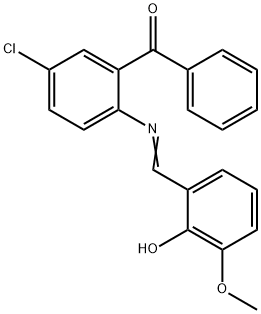 {5-chloro-2-[(2-hydroxy-3-methoxybenzylidene)amino]phenyl}(phenyl)methanone 구조식 이미지