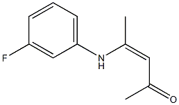 (Z)-4-(3-fluoroanilino)pent-3-en-2-one Structure