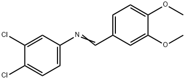 (3,4-dichlorophenyl)(3,4-dimethoxybenzylidene)amine Structure