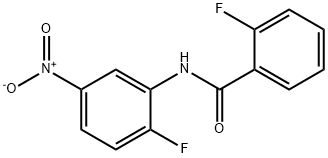 2-fluoro-N-(2-fluoro-5-nitrophenyl)benzamide 구조식 이미지