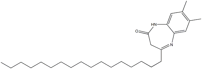 4-heptadecyl-7,8-dimethyl-1,3-dihydro-1,5-benzodiazepin-2-one Structure