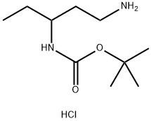 tert-Butyl(1-aminopentan-3-yl)carbamatehydrochloride 구조식 이미지