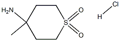 4-Amino-4-methyl-1Lambda(6)-thiane-1,1-dione hydrochloride 구조식 이미지