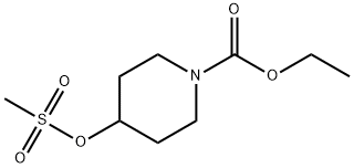 1-Piperidinecarboxylic acid, 4-[(methylsulfonyl)oxy]-, ethyl ester 구조식 이미지