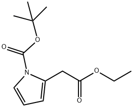 1H-Pyrrole-2-acetic acid, 1-[(1,1-dimethylethoxy)carbonyl]-, ethyl ester Structure