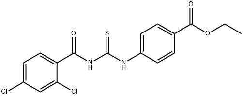 ethyl 4-({[(2,4-dichlorobenzoyl)amino]carbonothioyl}amino)benzoate 구조식 이미지