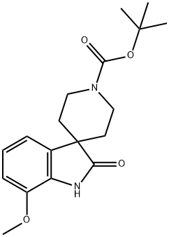 tert-Butyl 7-methoxy-2-oxo-1H-spiro[indole-3,4-piperidine]-1-carboxylate Structure