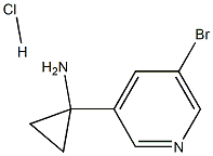 1-(5-BROMOPYRIDIN-3-YL)CYCLOPROPANAMINE HCL Structure