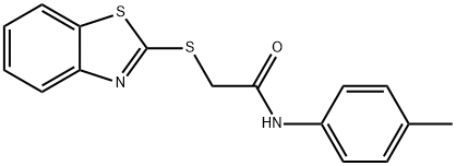 2-(benzo[d]thiazol-2-ylthio)-N-(p-tolyl)acetamide 구조식 이미지