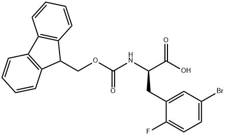 N-Fmoc-5-bromo-2-fluoro-D-phenylalanine Structure