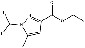 Ethyl 1-(difluoromethyl)-5-methyl-1H-pyrazole-3-carboxylate 구조식 이미지