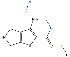 Methyl 3-amino-5,6-dihydro-4H-thieno[2,3-c]pyrrole-2-carboxylate dihydrochloride Structure