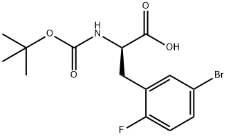 N-Boc-5-bromo-2-fluoro-D-phenylalanine Structure