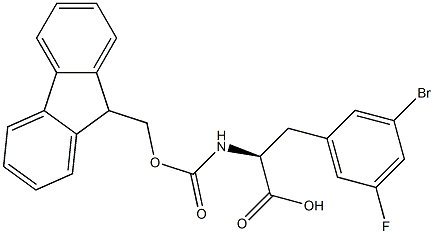 N-Fmoc-3-bromo-5-fluoro-L-phenylalanine Structure