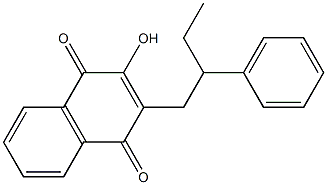 1,4-Naphthalenedione, 2-hydroxy-3-(2-phenylbutyl)- Structure