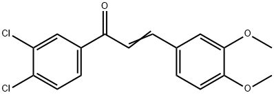 (2E)-1-(3,4-dichlorophenyl)-3-(3,4-dimethoxyphenyl)prop-2-en-1-one 구조식 이미지