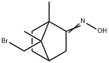 (1S,4R,7S,Z)-7-(bromomethyl)-1,7-dimethylbicyclo[2.2.1]heptan-2-one oxime 구조식 이미지