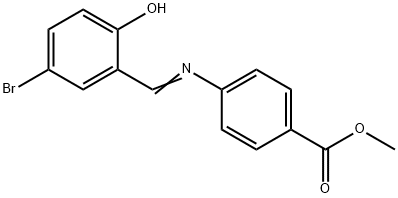 methyl 4-[(5-bromo-2-hydroxybenzylidene)amino]benzoate Structure