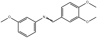 N-(3,4-dimethoxybenzylidene)-3-methoxyaniline 구조식 이미지