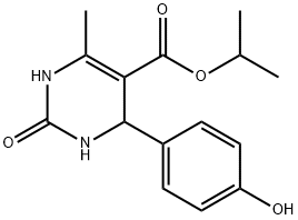 isopropyl 4-(4-hydroxyphenyl)-6-methyl-2-oxo-1,2,3,4-tetrahydropyrimidine-5-carboxylate 구조식 이미지