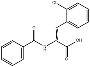 (Z)-2-Benzamido-3-(2-chlorophenyl)acrylic acid Structure