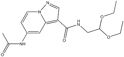 5-acetamido-N-(2,2-diethoxyethyl)pyrazolo[1,5-a]pyridine-3-carboxamide 구조식 이미지