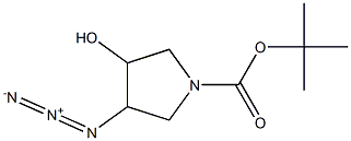 tert-butyl 3-azido-4-hydroxypyrrolidine-1-carboxylate 구조식 이미지