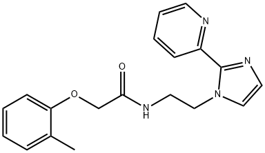 2-(2-methylphenoxy)-N-[2-(2-pyridin-2-ylimidazol-1-yl)ethyl]acetamide Structure