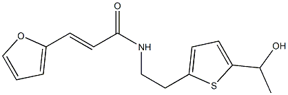 (E)-3-(furan-2-yl)-N-[2-[5-(1-hydroxyethyl)thiophen-2-yl]ethyl]prop-2-enamide Structure