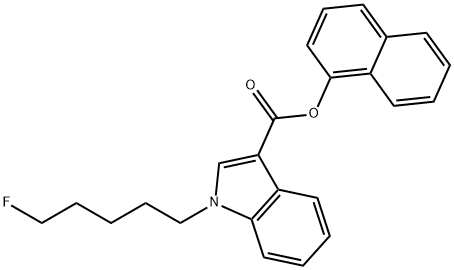 1-(5-Fluoro-pentyl)-1H-indole-3-carboxylic acid naphthalen-1-yl ester 구조식 이미지