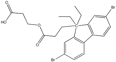 diethyl 3,3'-(2,7-dibromo-9H-fluorene-9,9-diyl)dipropanoate 구조식 이미지