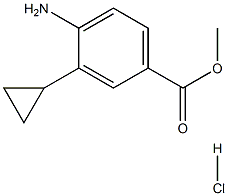 메틸4-아미노-3-사이클로프로필벤조에이트하이드로클로라이드 구조식 이미지