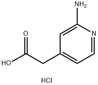 2-(2-Aminopyridin-4-yl)acetic acid hydrochloride 구조식 이미지