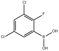 3,5-Dichloro-2-fluorophenylboronic acid 구조식 이미지