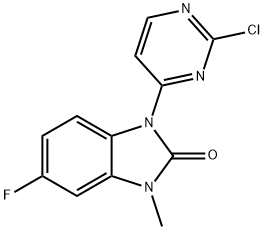 1-(2-chloropyrimidin-4-yl)-5-fluoro-3-methyl-1H-benzo[d]imidazol-2(3H)-one Structure