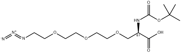 N-Boc-Azido-tris(ethylenoxy)-L-alanin 구조식 이미지